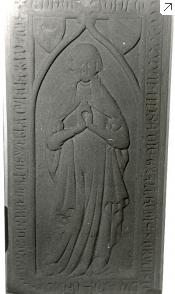 Grabplatte der Lucardis von Milwalde, gestorben 1337. Foto: Klaus Brademann